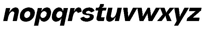 Rubika Bold Italic Font LOWERCASE