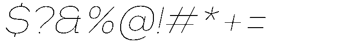 Rubika Extra Light Italic Font OTHER CHARS