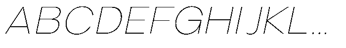 Rubika Extra Light Italic Font UPPERCASE