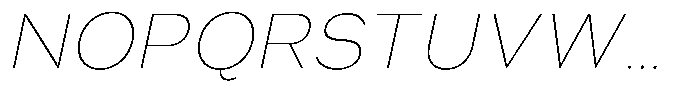 Rubika Extra Light Italic Font UPPERCASE
