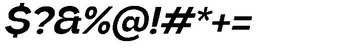 Rubika Semibold Italic Font OTHER CHARS