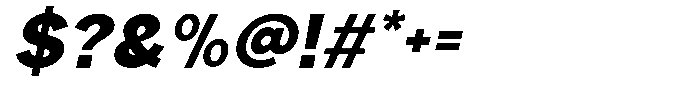 Rucent Black Italic Font OTHER CHARS