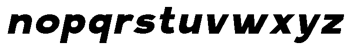 Rucent Black Italic Font LOWERCASE