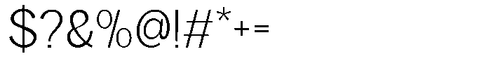 Rucent Extra Light Font OTHER CHARS