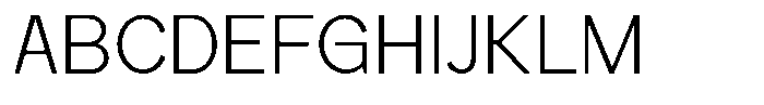 Rucent Extra Light Font UPPERCASE