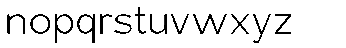 Rucent Extra Light Font LOWERCASE