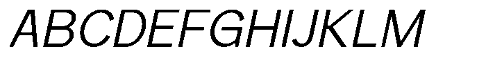 Rucent Light Italic Font UPPERCASE