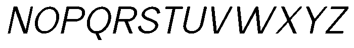 Rucent Light Italic Font UPPERCASE
