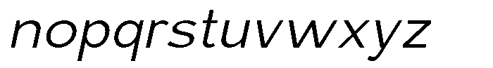 Rucent Light Italic Font LOWERCASE