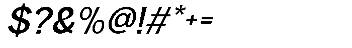 Rucent Medium Italic Font OTHER CHARS