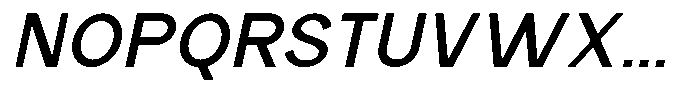 Rucent Medium Italic Font UPPERCASE