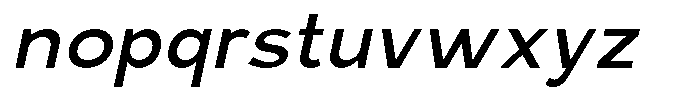 Rucent Medium Italic Font LOWERCASE