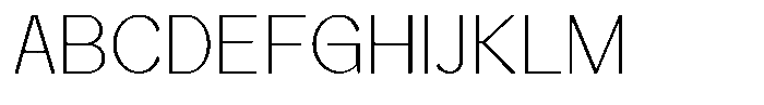 Rucent Thin Font UPPERCASE