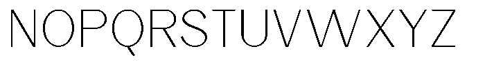 Rucent Thin Font UPPERCASE