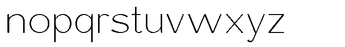 Rucent Thin Font LOWERCASE