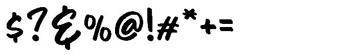 Rude Brush Font OTHER CHARS