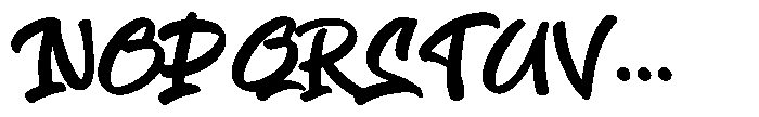 Rude Brush Font UPPERCASE