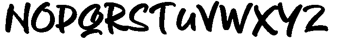 Rude Brush Font LOWERCASE