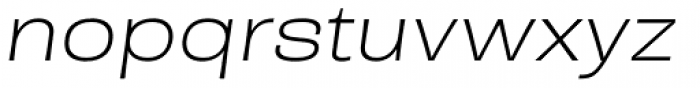 Rude ExtraWide Thin Italic Font LOWERCASE