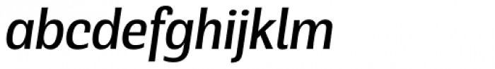 Rude SemiCondensed Book Italic Font LOWERCASE