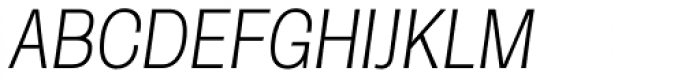 Rude SemiCondensed Thin Italic Font UPPERCASE