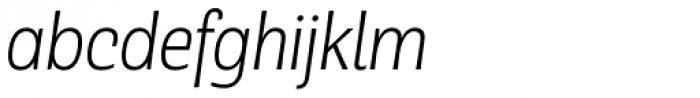 Rude SemiCondensed Thin Italic Font LOWERCASE