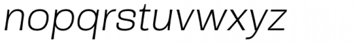 Rude SemiWide Thin Italic Font LOWERCASE