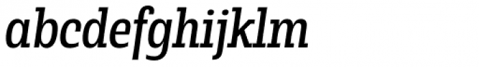 Rude Slab Condensed Book Italic Font LOWERCASE