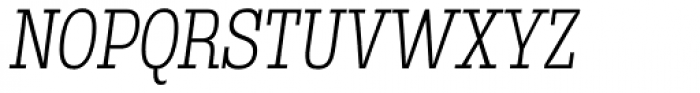 Rude Slab Condensed Thin Italic Font UPPERCASE