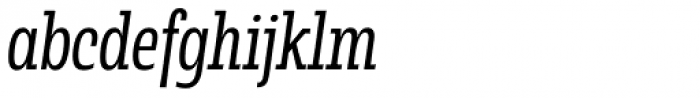 Rude Slab ExtraCondensed Light Italic Font LOWERCASE