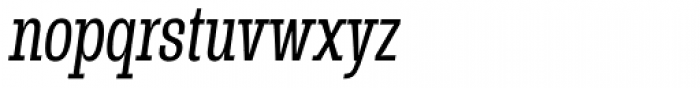 Rude Slab ExtraCondensed Light Italic Font LOWERCASE