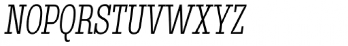 Rude Slab ExtraCondensed Thin Italic Font UPPERCASE