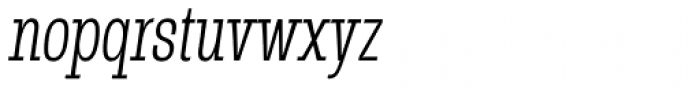 Rude Slab ExtraCondensed Thin Italic Font LOWERCASE
