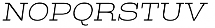Rude Slab ExtraWide Thin Italic Font UPPERCASE