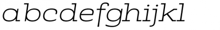 Rude Slab ExtraWide Thin Italic Font LOWERCASE
