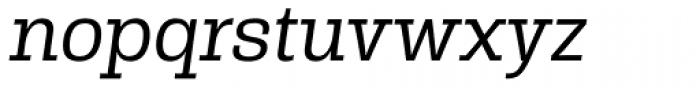Rude Slab Light Italic Font LOWERCASE