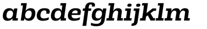 Rude Slab SemiWide Medium Italic Font LOWERCASE