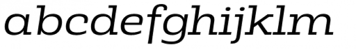 Rude Slab Wide Light Italic Font LOWERCASE
