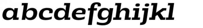 Rude Slab Wide Medium Italic Font LOWERCASE