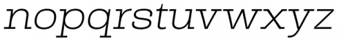 Rude Slab Wide Thin Italic Font LOWERCASE