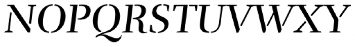 Rufina Stencil Regular Italic Font UPPERCASE