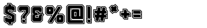 Rugby Squad Outline Font OTHER CHARS