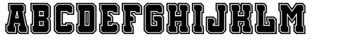 Rugby Squad Outline Font UPPERCASE