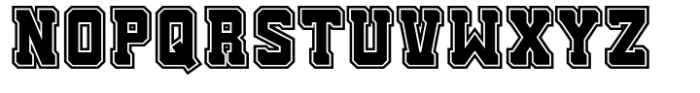 Rugby Squad Outline Font UPPERCASE