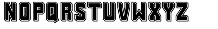 Rugby Squad Outline Font LOWERCASE