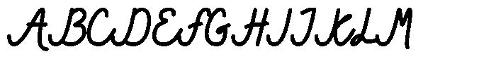 Rughed Script Font UPPERCASE