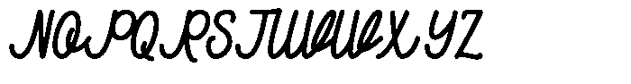 Rughed Script Font UPPERCASE