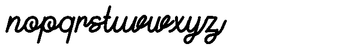 Rughed Script Font LOWERCASE