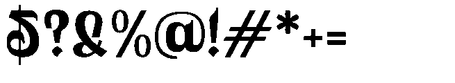Ruhia Arabic Font OTHER CHARS