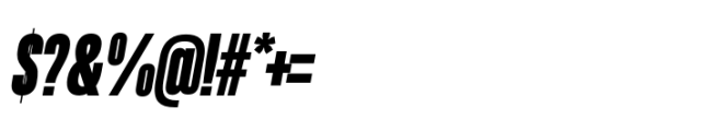 Rules Compressed Black Italic Font OTHER CHARS